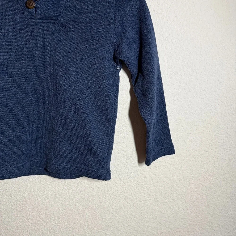 Old‎ Navy Shawl Collar Sweater Boys S 6-7 Navy Blue Long Sleeves Fleece Pullover